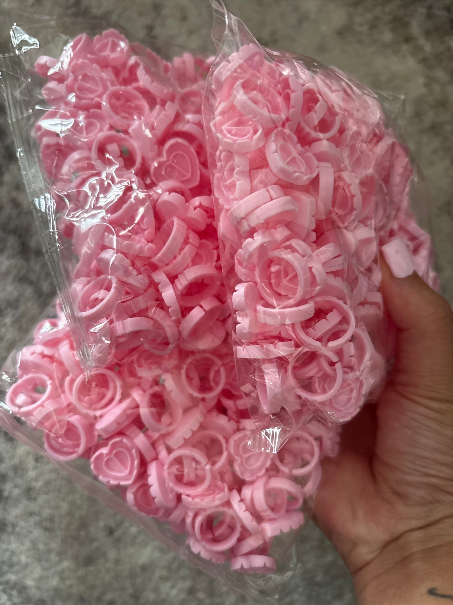 Heart glue rings